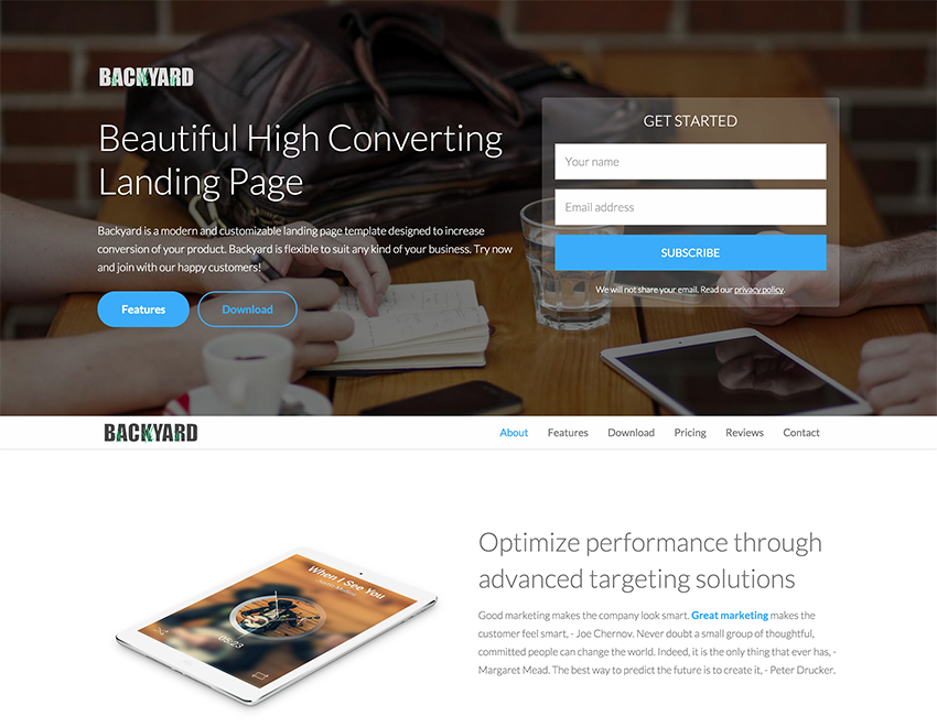 Template Landing Pages LA-03